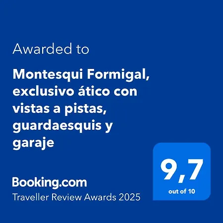 Montesqui Formigal, Exclusivo Atico Con Vistas A Pistas, Guardaesquis Y Garaje アパート フォルミガル